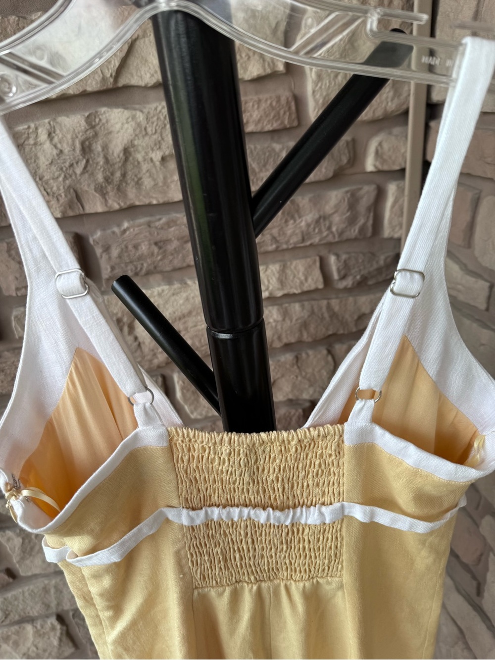 Reformation Sara Parmesan Butter Yellow Linen Dress - Picture 6 of 10